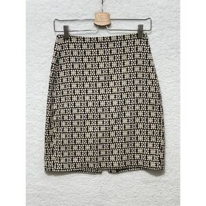 Banana Republic Petite Floral Mini Skirt - Black & Beige - Size‎ 4P